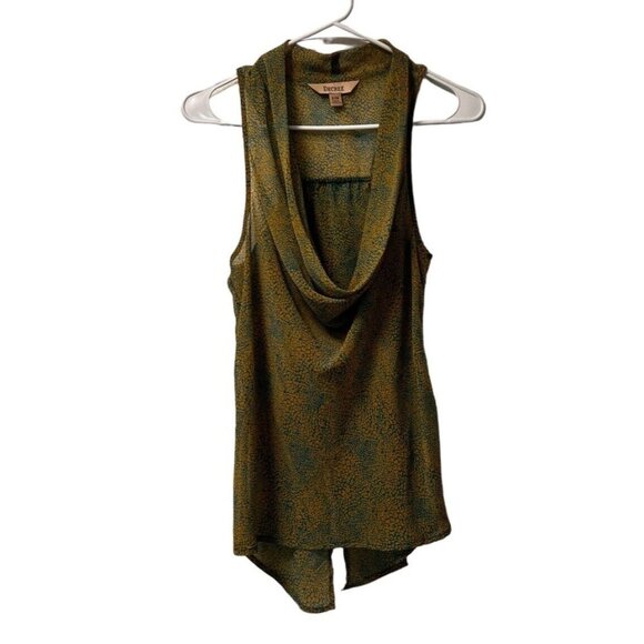 Decree Woman's Sleeveless Sheer Drape Neck Top Size Small Lightweight Classic - Picture 1 of 9